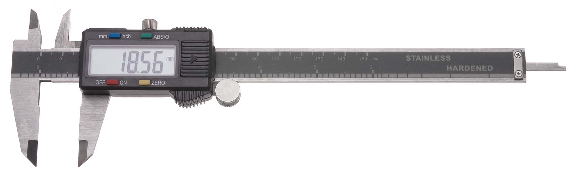 6" VME Electronic Caliper with "Absolute" measuring - inch and metric reading 6" VME Electronic Caliper with "Absolute" measuring - inch and metric reading