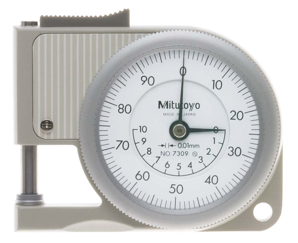9mm Mitutoyo 7309 Pocket Thickness Gage, reads .01mm 9mm Mitutoyo 7309 Pocket Thickness Gage, reads .01mm