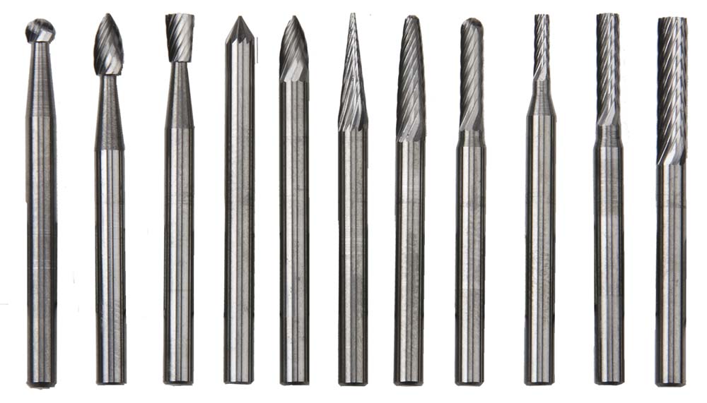 1/8" Shank Carbide Burr Set - 11 pieces