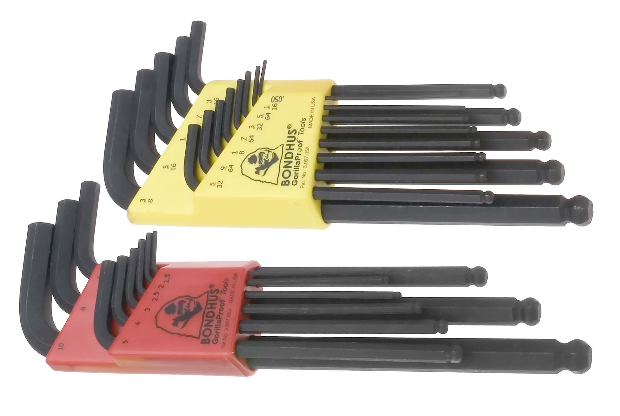 Bondhus 20199 Balldriver Hex Key Set L-Style Combo: .050" to 3/8"  and  1.5 to 10mm