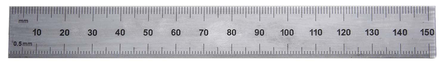 RULE RIGID STEEL USA 6" Inch/Metric, reads 32nds, 64ths, 1mm, 1/2mm.