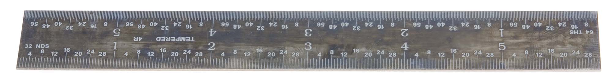 RUL-EZ12S   12" Easy-Look Flexible Rule, reads 1/8", 1/16", 1/32", 1/64".