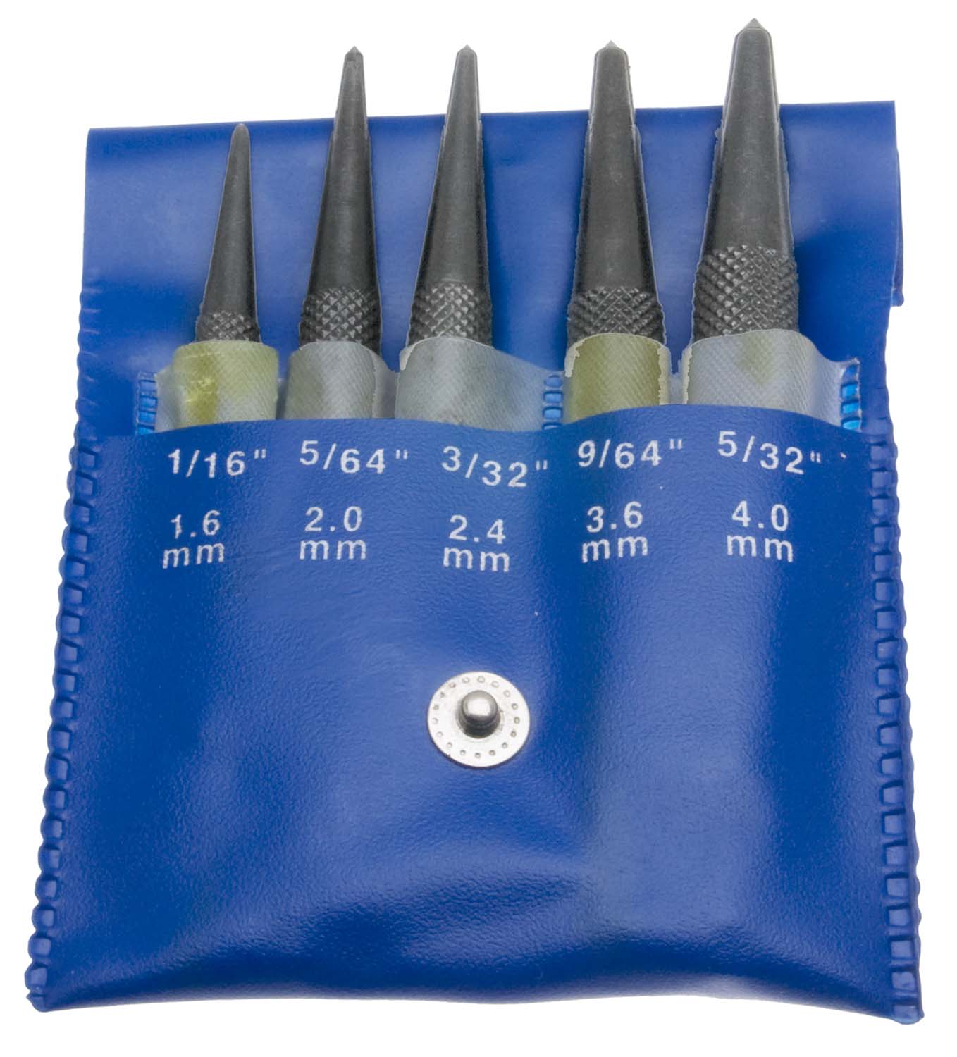 PUN-CPST 1/16"-5/32" 5 Piece Center Punch Set PUN-CPST 1/16"-5/32" 5 Piece Center Punch Set