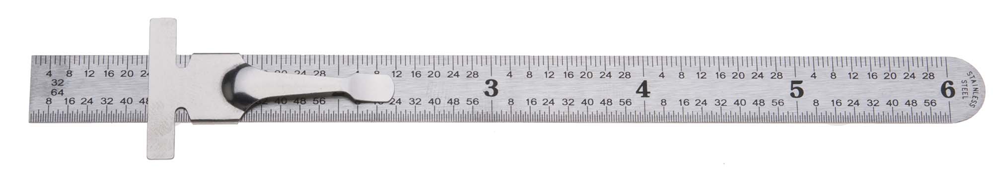 RUL-PR1   6" Pocket Rule reads 32nds, 64ths  (PACK OF 4)