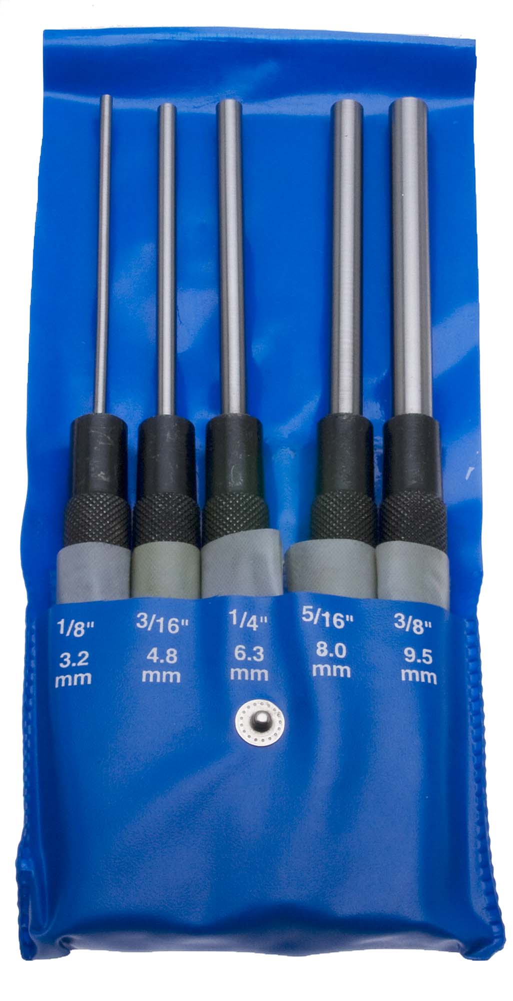 PUN-207ST  8" Long Drive Pin Punch Set - 5 Punches, 1/8" - 3/8"