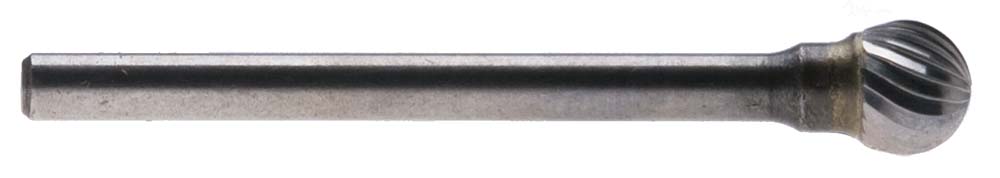SD-51 - 1/4" Head, 1/8" Shank Single Cut Ball Carbide Burr