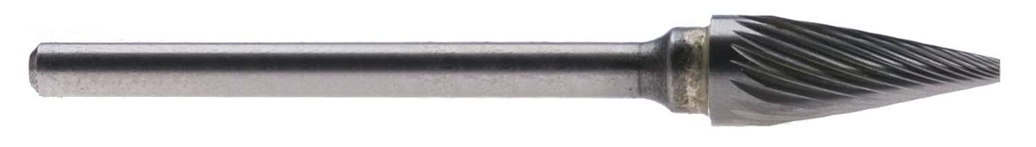 SM-51 - 1/4" Head, 1/8" Shank Single Cut Cone Shape Carbide Burr