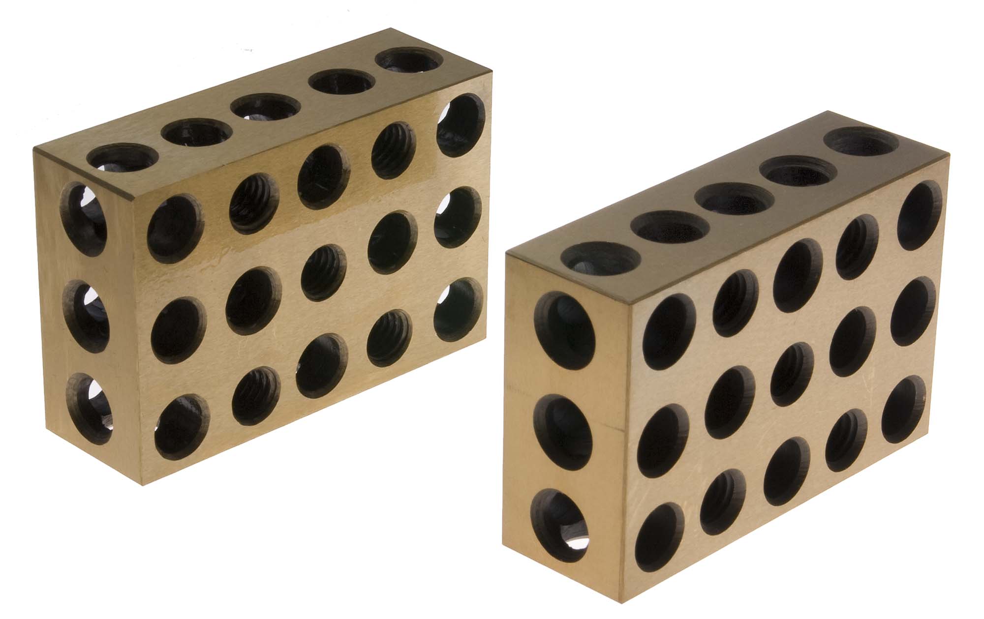 BL-123T  Pair of 1" x 2" x 3"  Precision Steel 1-2-3 Blocks, TiN Coated