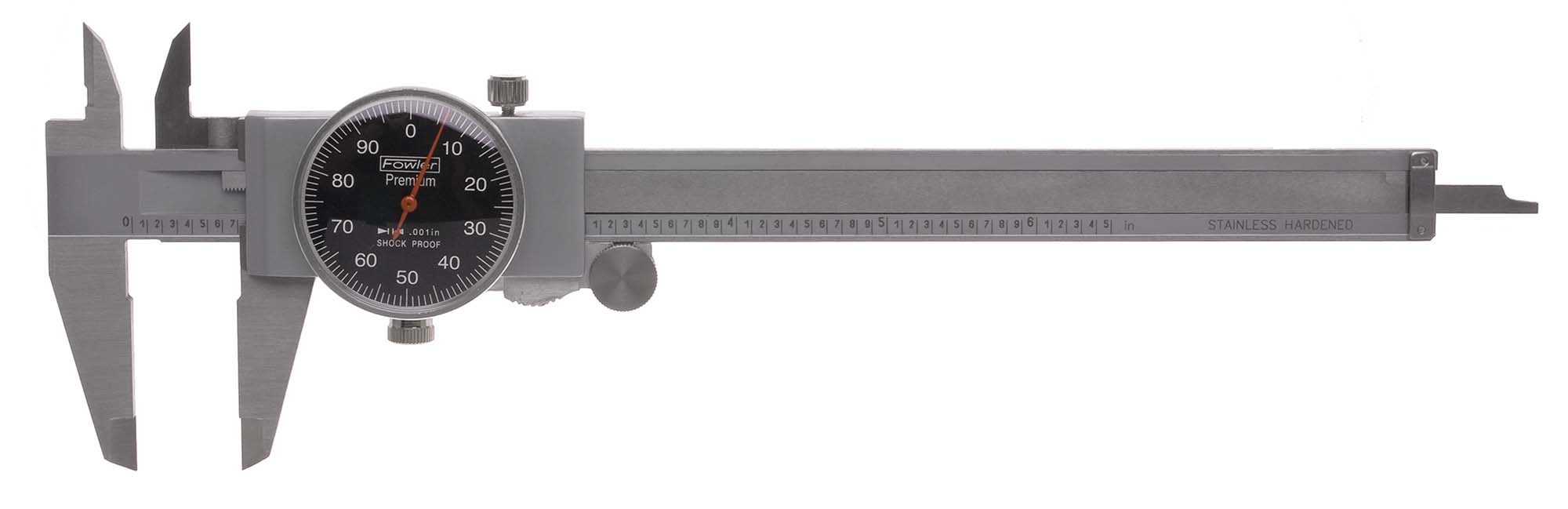 Fowler 52-008-707 Shockproof 0-6" Dial Caliper, Black Face Fowler 52-008-707 Shockproof 0-6" Dial Caliper, Black Face