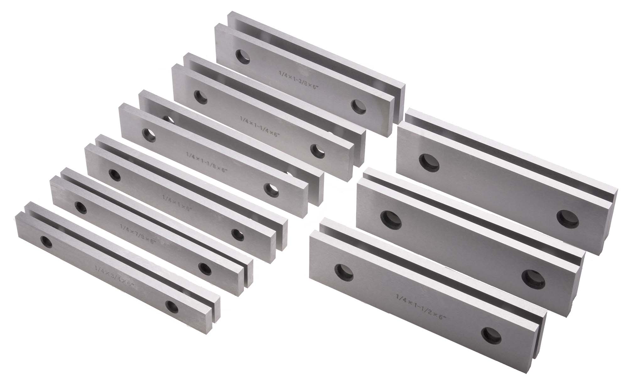 1/4" Steel Parallel Set- 9 Pair