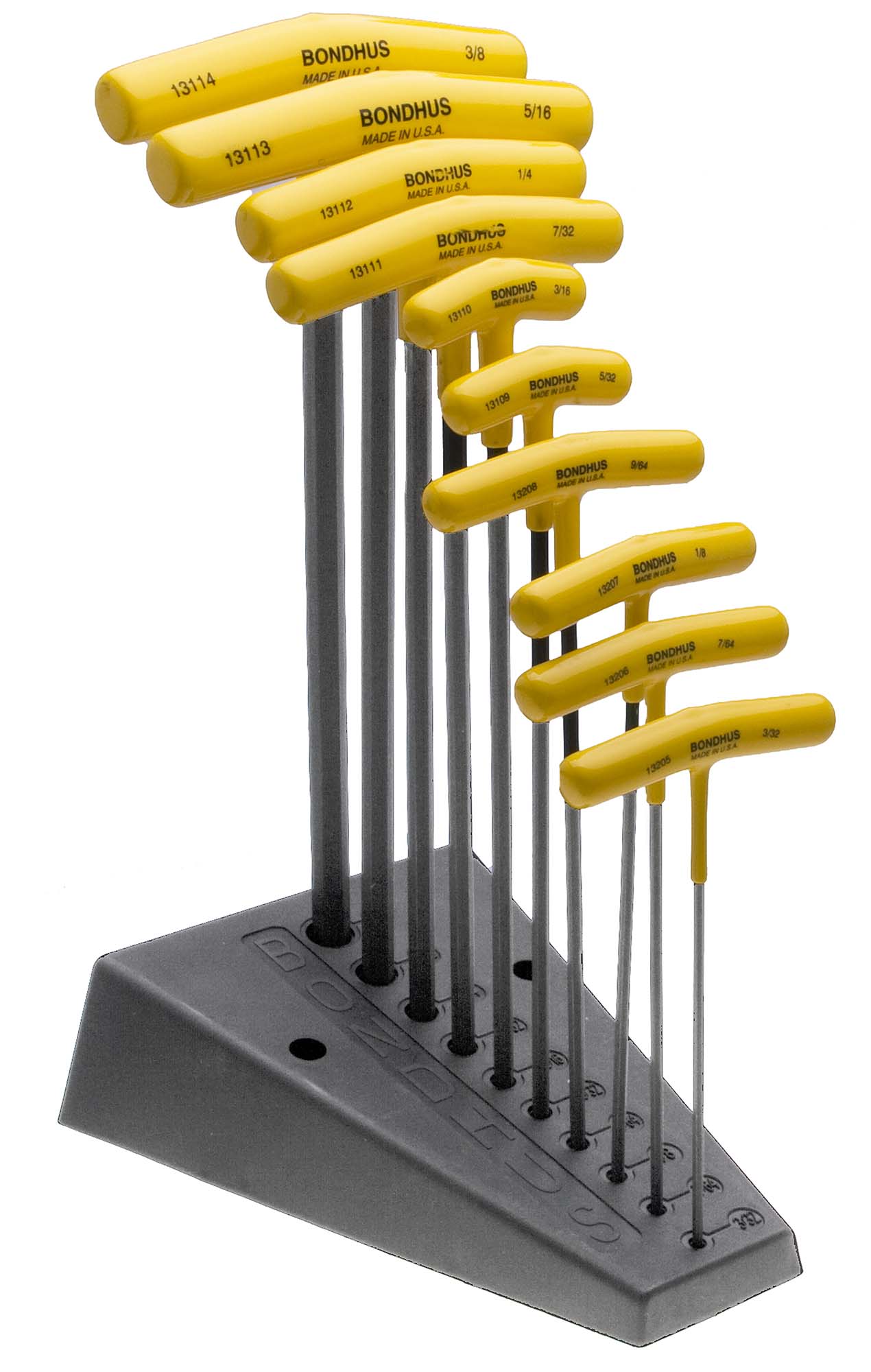 Bondhus 13190 T-Handle Balldriver Hex Key Set with Stand, 3/32-3/8", BTX-10/S, Bondhus 13190 T-Handle Balldriver Hex Key Set with Stand, 3/32-3/8", BTX-10/S,