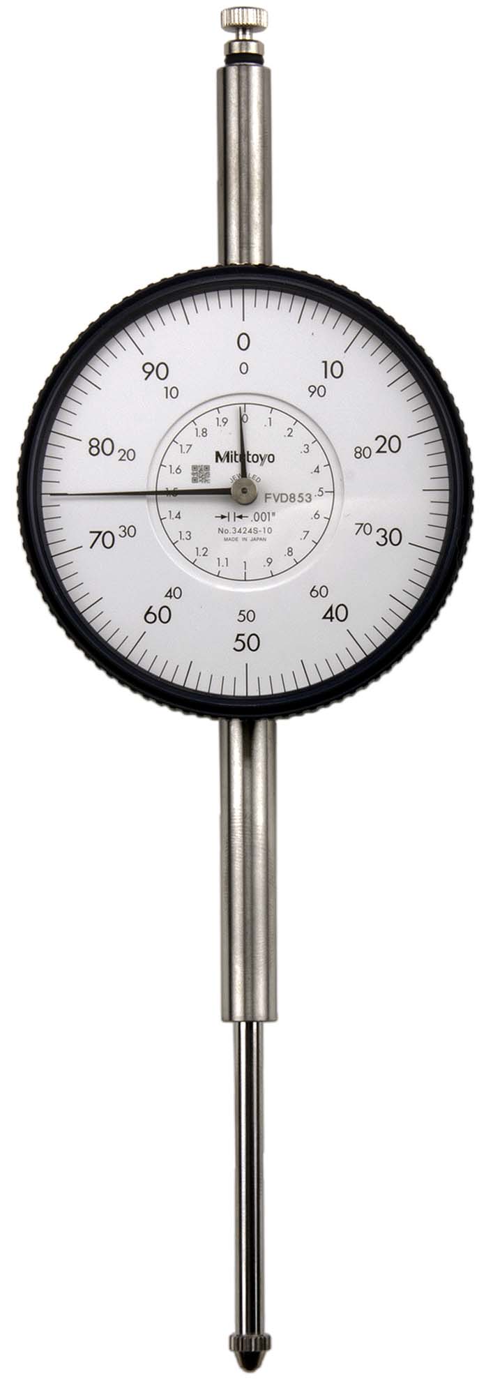 2" Travel, 0-100 Group 3 Mitutoyo 3424-10 Dial Indicator