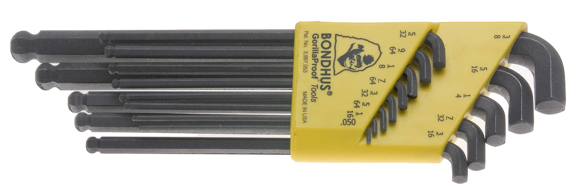 Bondhus 16599 1.5mm- 10mm Stubby Balldriver Hex Key Set