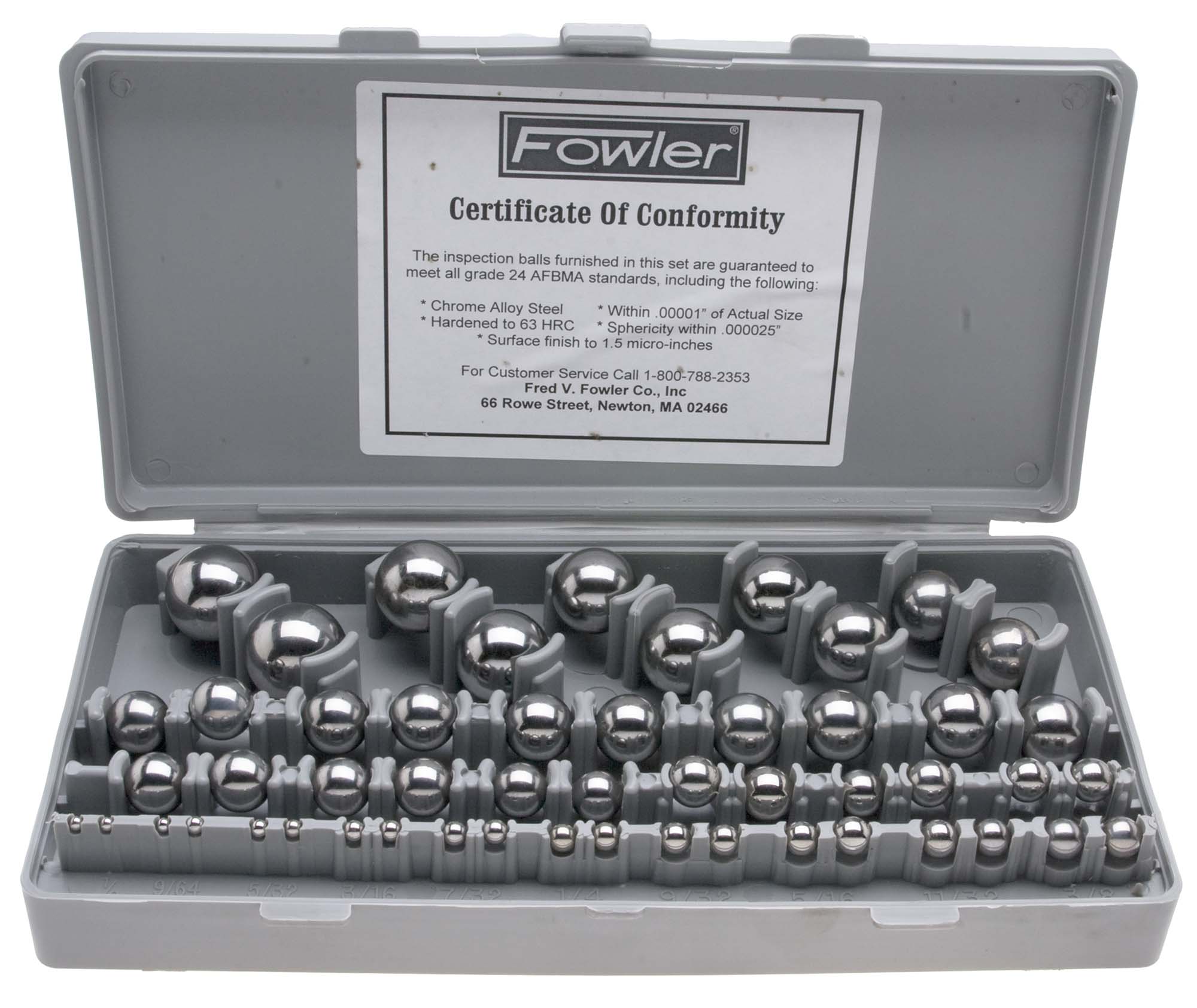 Fowler 52-438-766 Gage Ball Set