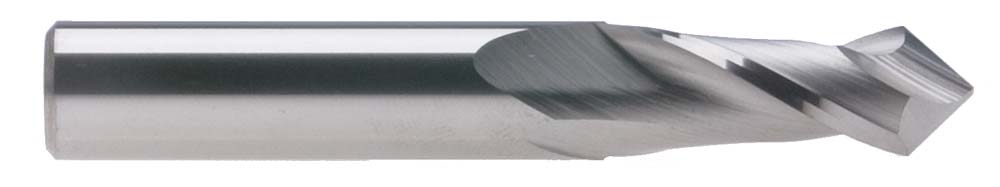 1/8" 2 Flute Single End USA Carbide Drill Mill, 90 Degree