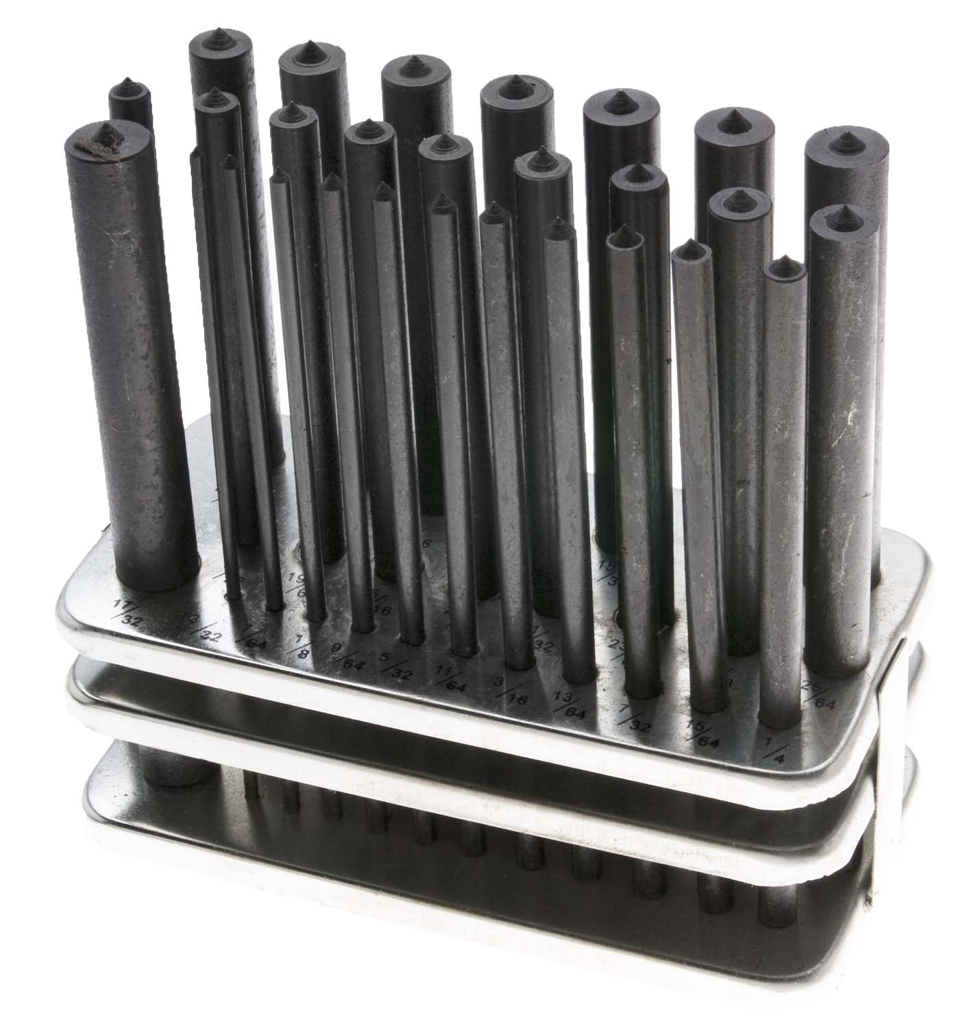 TP-01 3/32 to 1/2 Fractional Transfer Punch Set - 29 Pieces