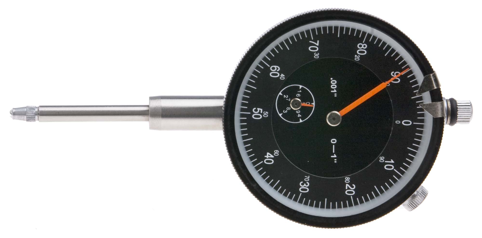 VDI-2BL  1" Dial Indicator - Black Face, reads .001"