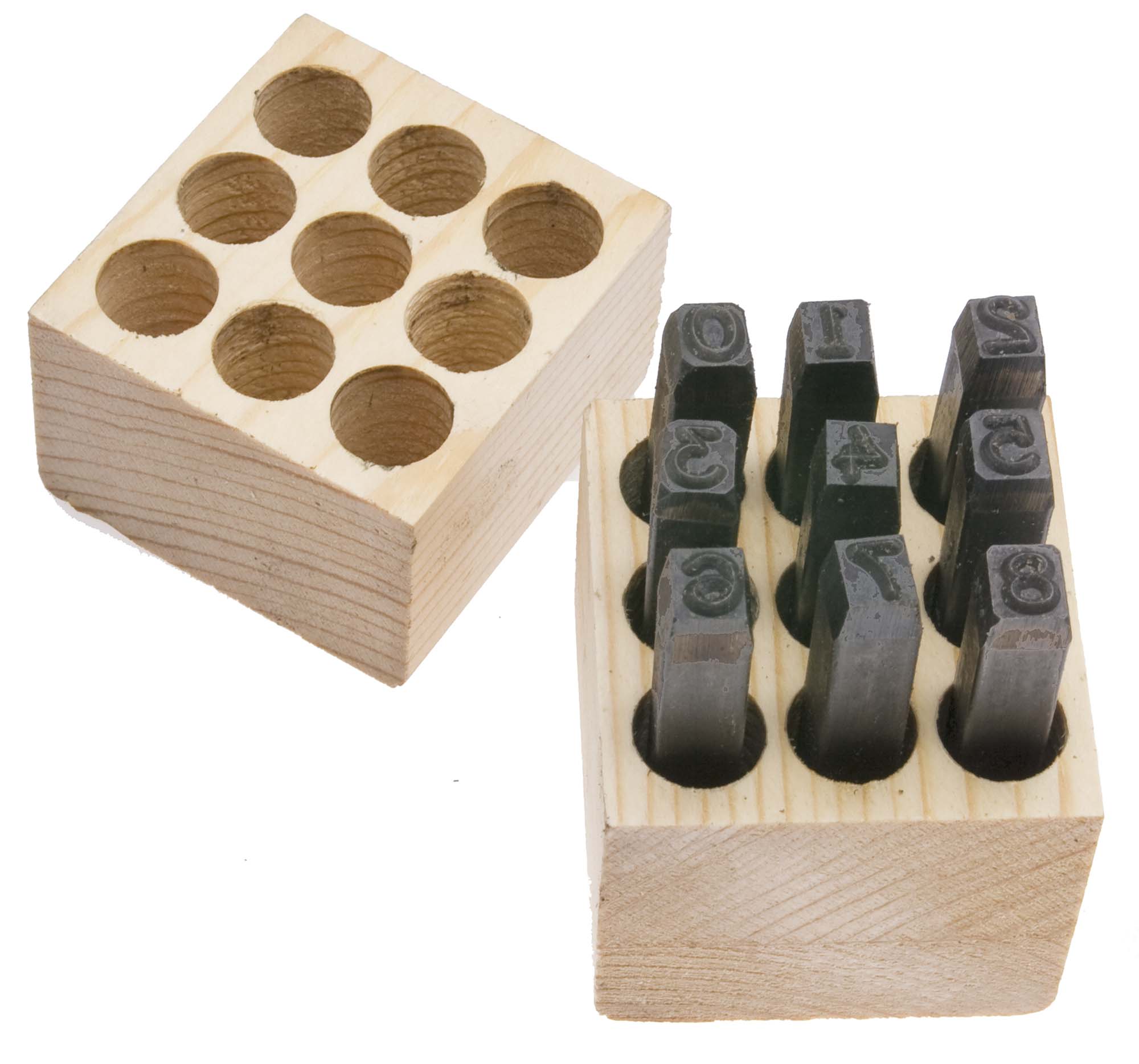 3/8" Young Brothers USA Steel Figure Stamp Set (0-8)