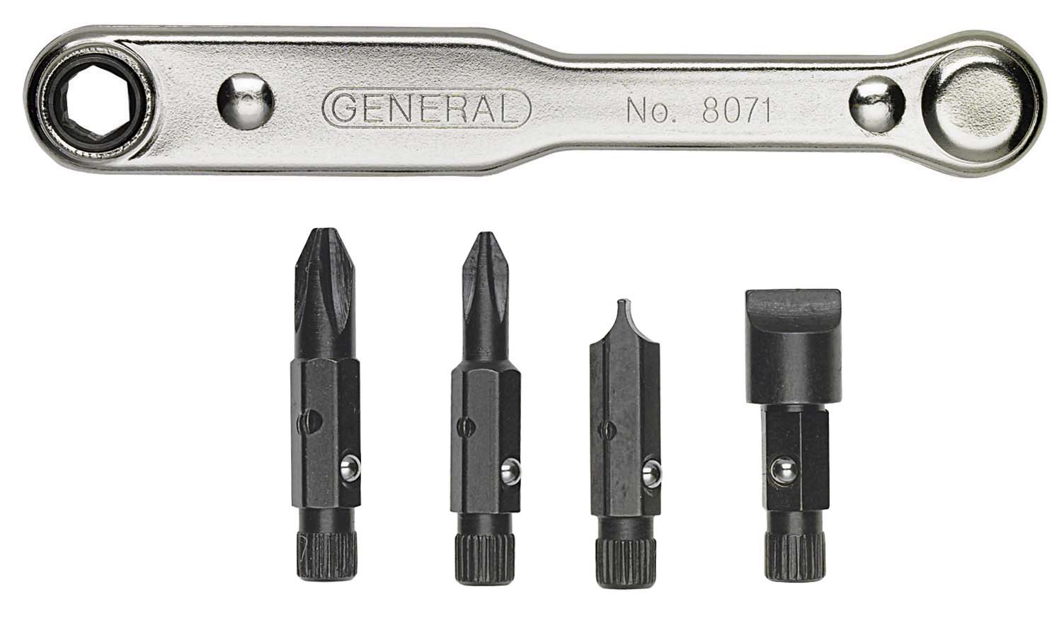 General 8071 5 Piece Ratchet Offset Screwdriver Set