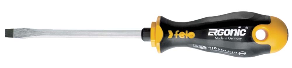 Felo 53125  Flat Blade Ergonomic Screwdriver - 3/8 x 7" long