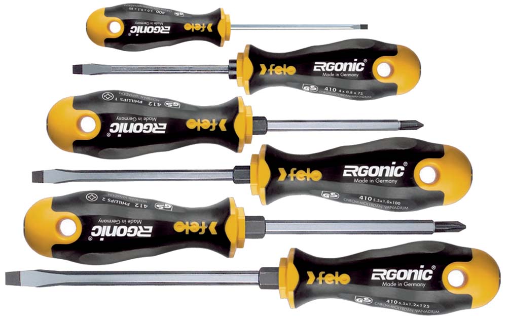 Felo 53167  6 Piece Ergonomic Screwdriver Set