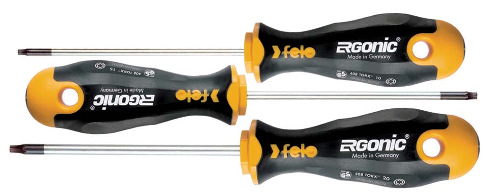 Felo 53171  3 Piece Ergonomic Star Driver Set - T10,T15,T20