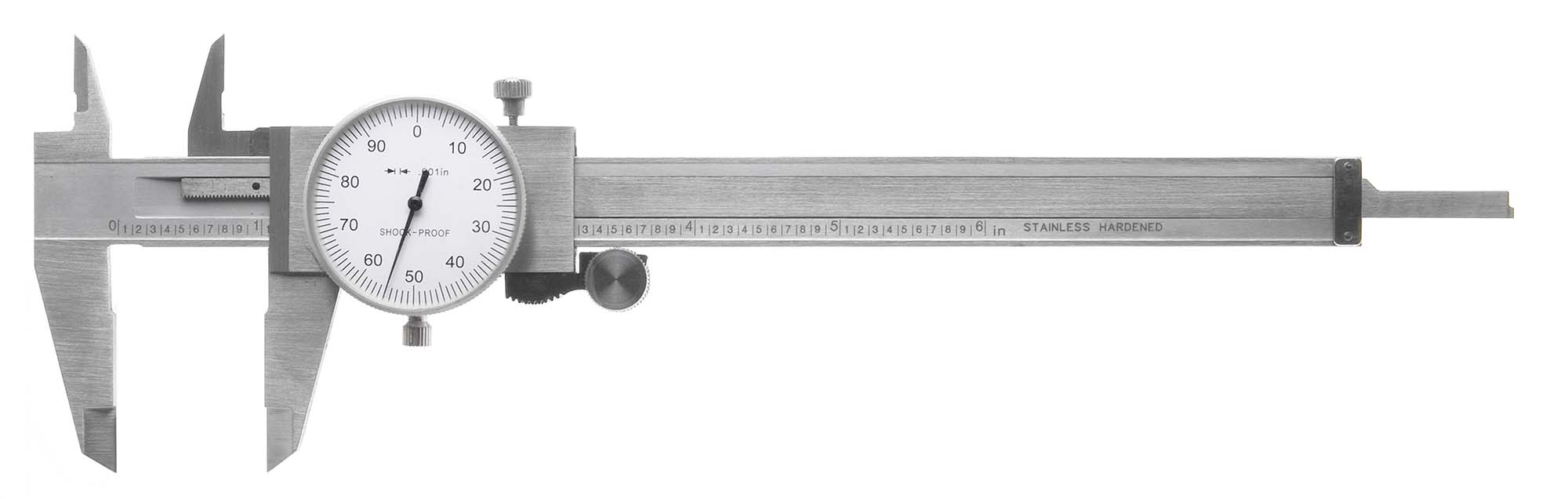 DCH-S-6  6" Dial Caliper, reads .001", .100" per revolution