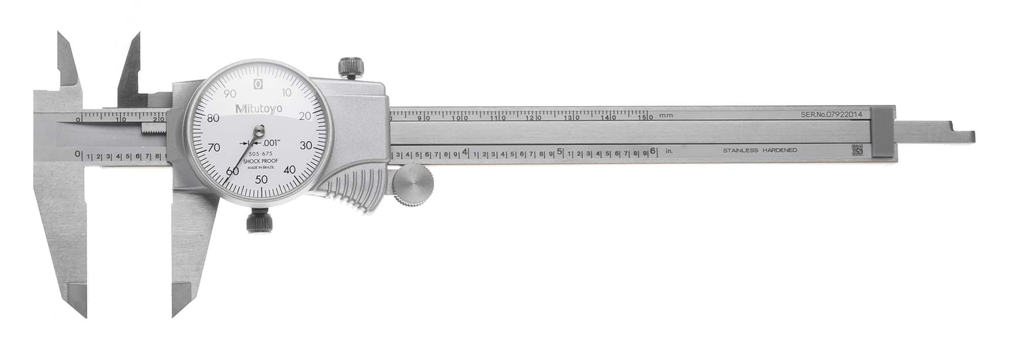 6"  Mitutoyo 505-742 Dial Caliper-.1/Rev