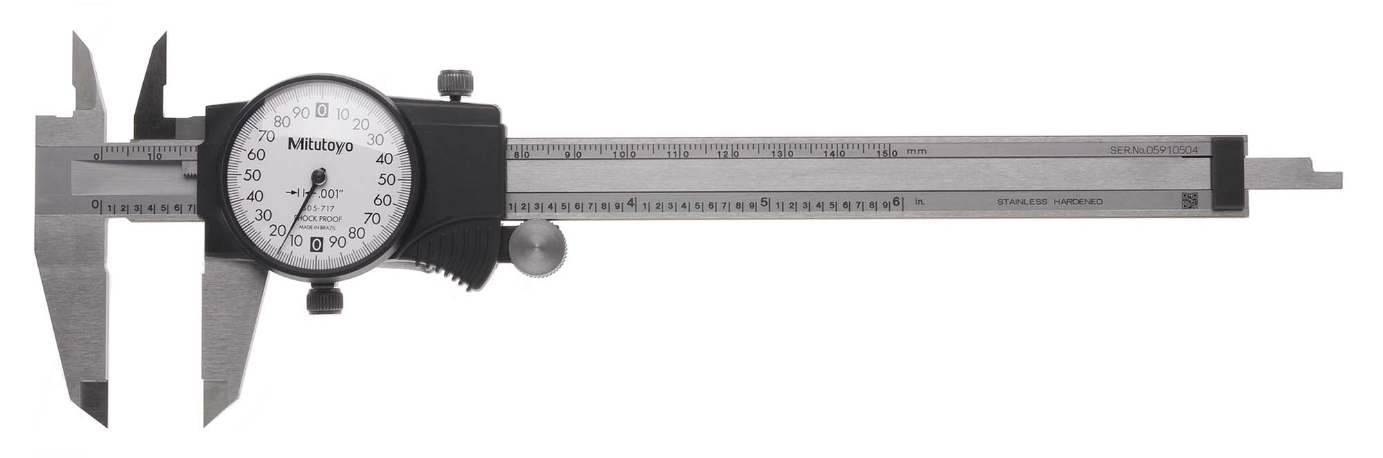 12"  Mitutoyo 505-749 Dial Caliper-.2/Rev