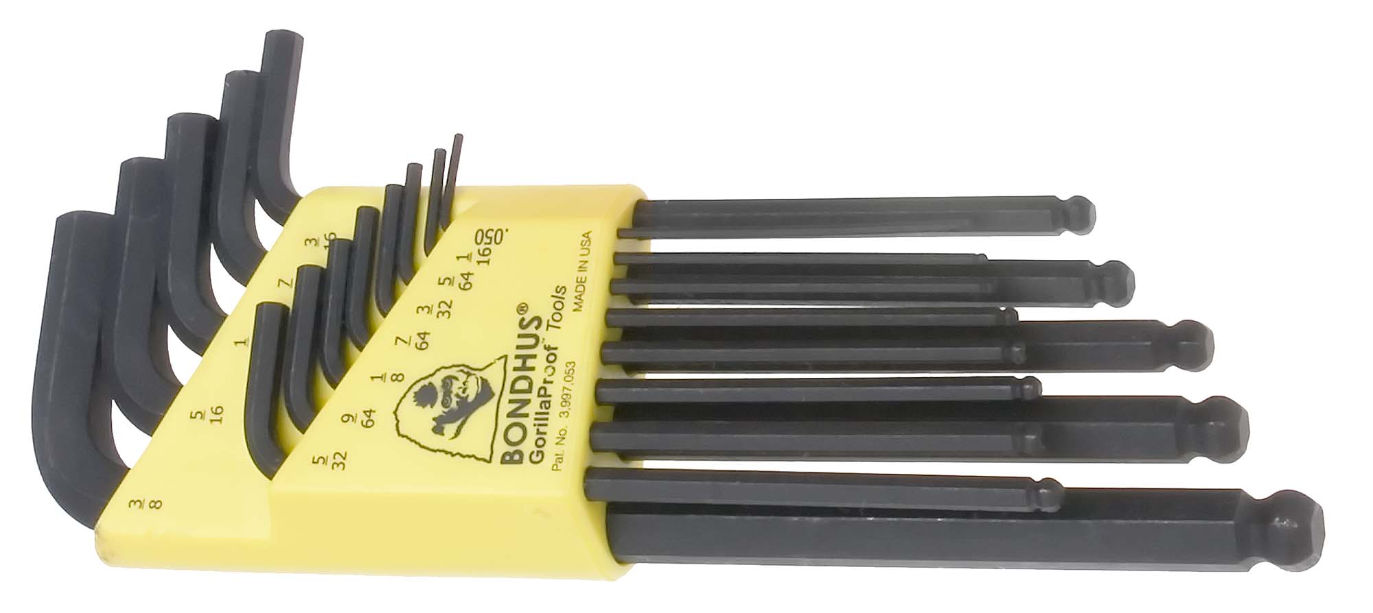 Bondhus 10937 .050-3/8" Balldriver L-Wrench Hex Key Set of 13, BLX-13