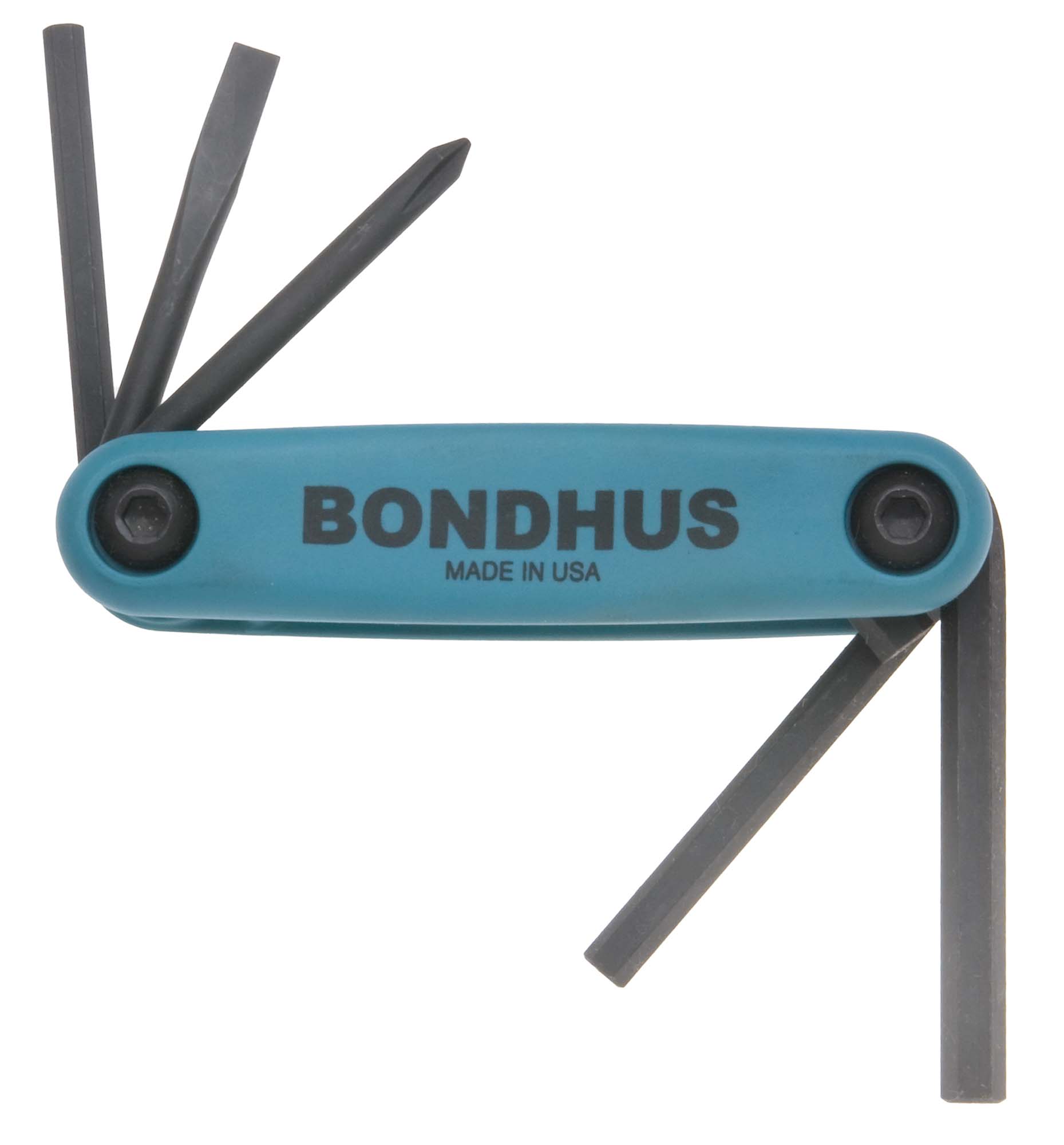 Bondhus 12540 4,5,6mm,Ph #1, 3/16 Slot Bicycle Tool Fold Up Set