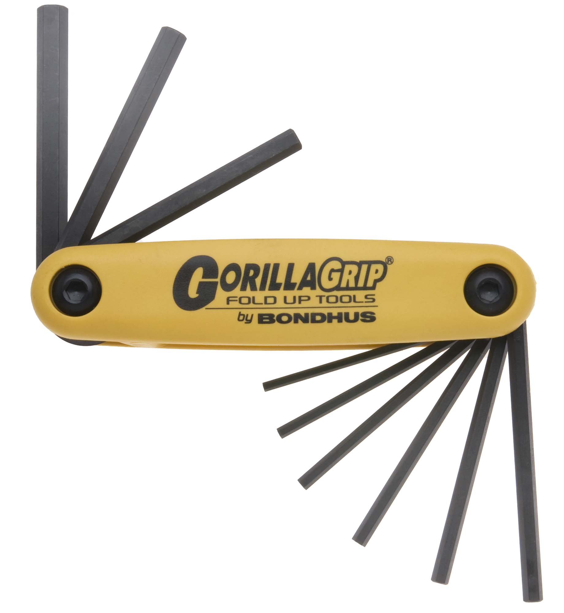 Bondhus 12589 5/64-1/4" Gorilla Grip Fold Up Hex Key Set