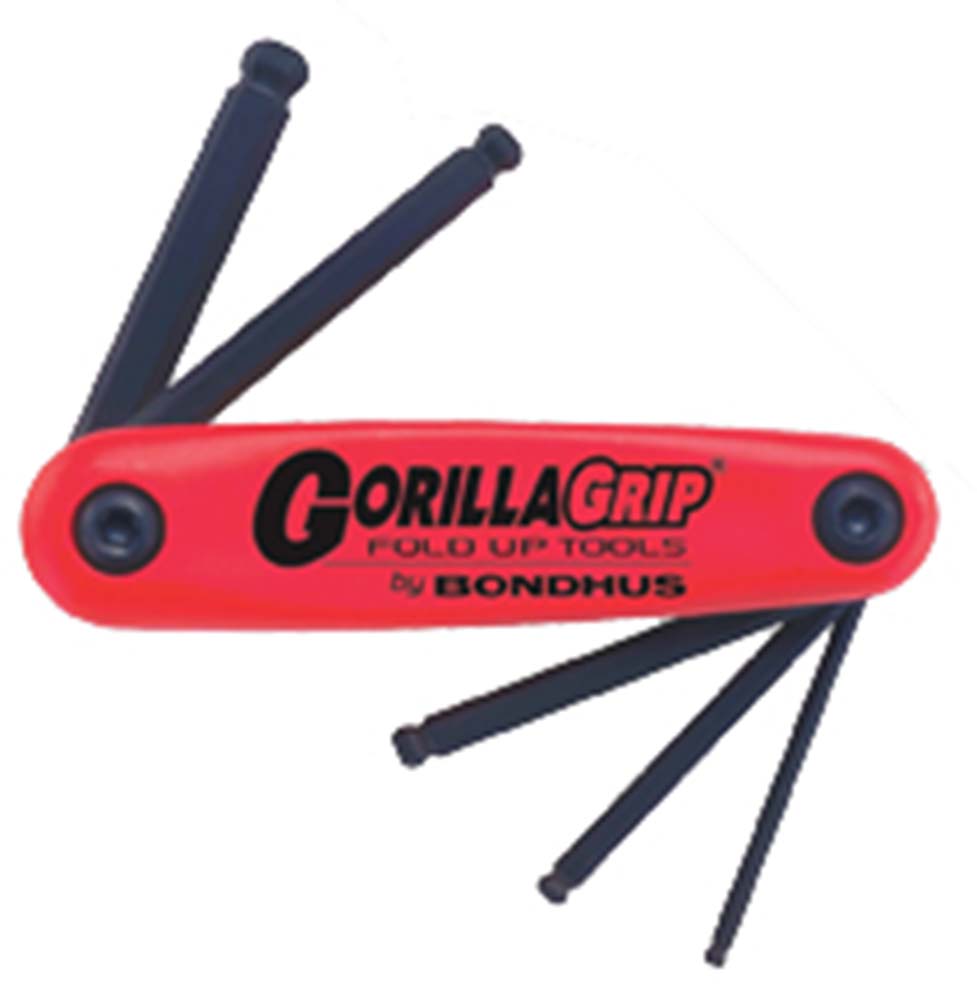Bondhus 12897 5-10mm Gorilla Grip Fold Up Ball End Hex Key Set