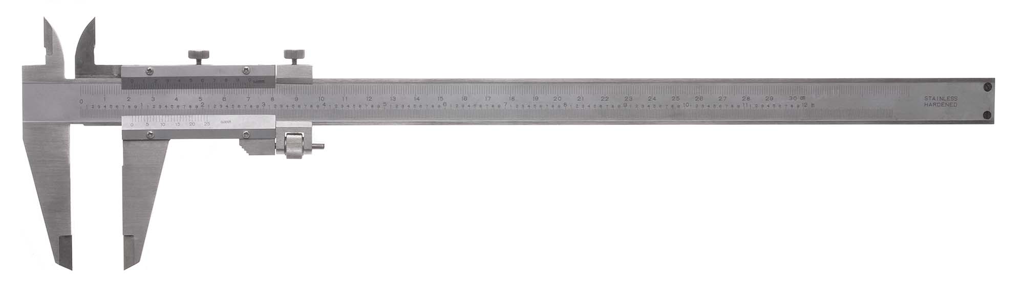 12" VME Vernier Caliper with Fine Adjustment, .001", 1/50mm