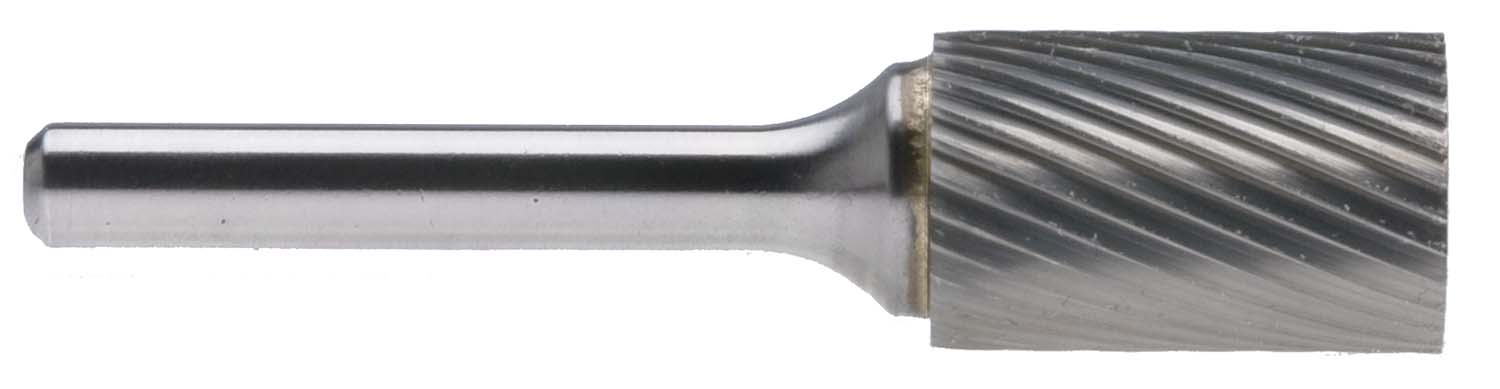 SA-9  1"  Style A Cylindrical Shape, 1/4" Shank Single Cut Carbide Burr