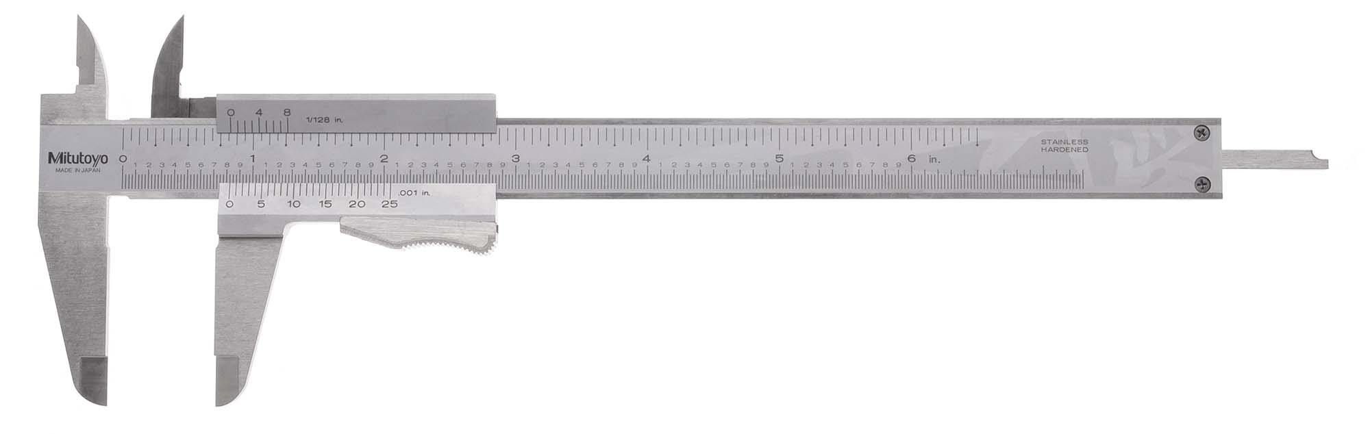 6" Mitutoyo 531-128 Vernier Caliper with Thumblock, 1/50mm, .001"