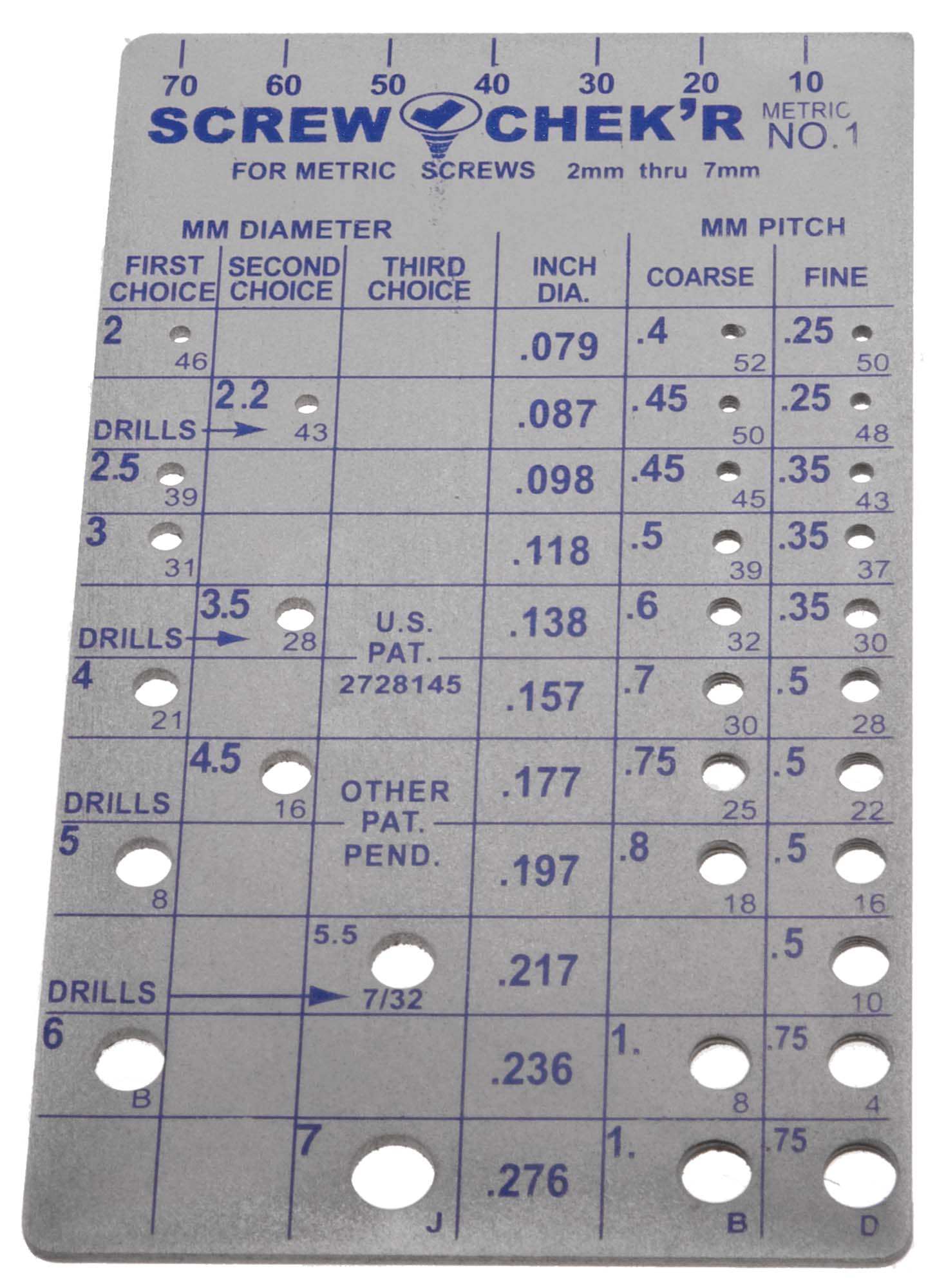 2mm to 7mm Screw Checker