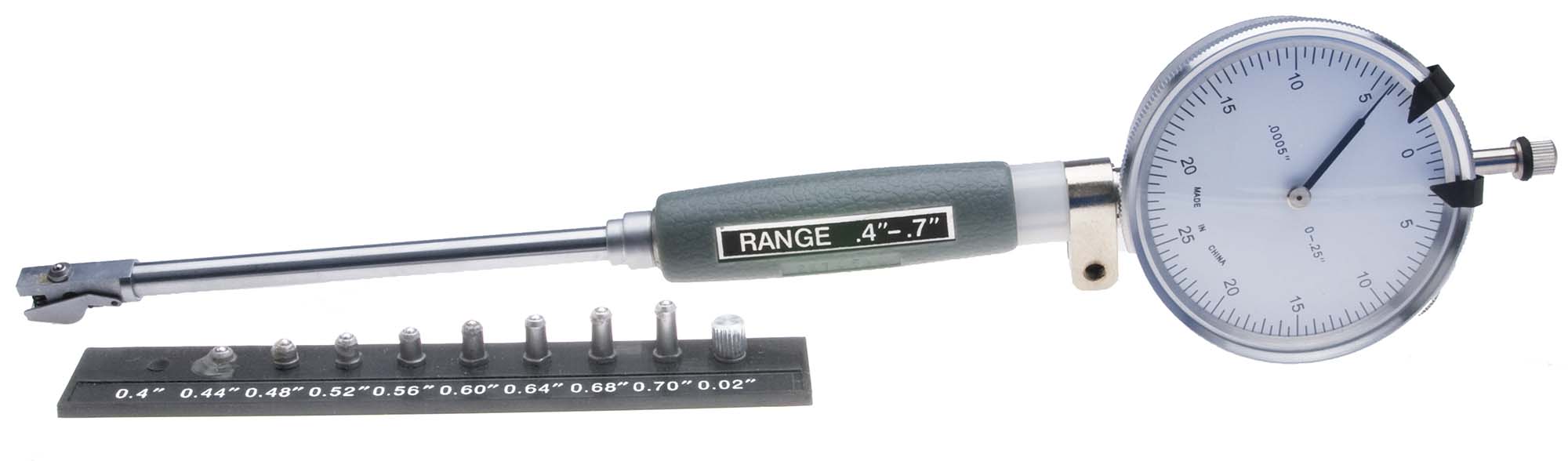 .4 - .7"  Dial Bore Gage with .0005" Dial Indicator