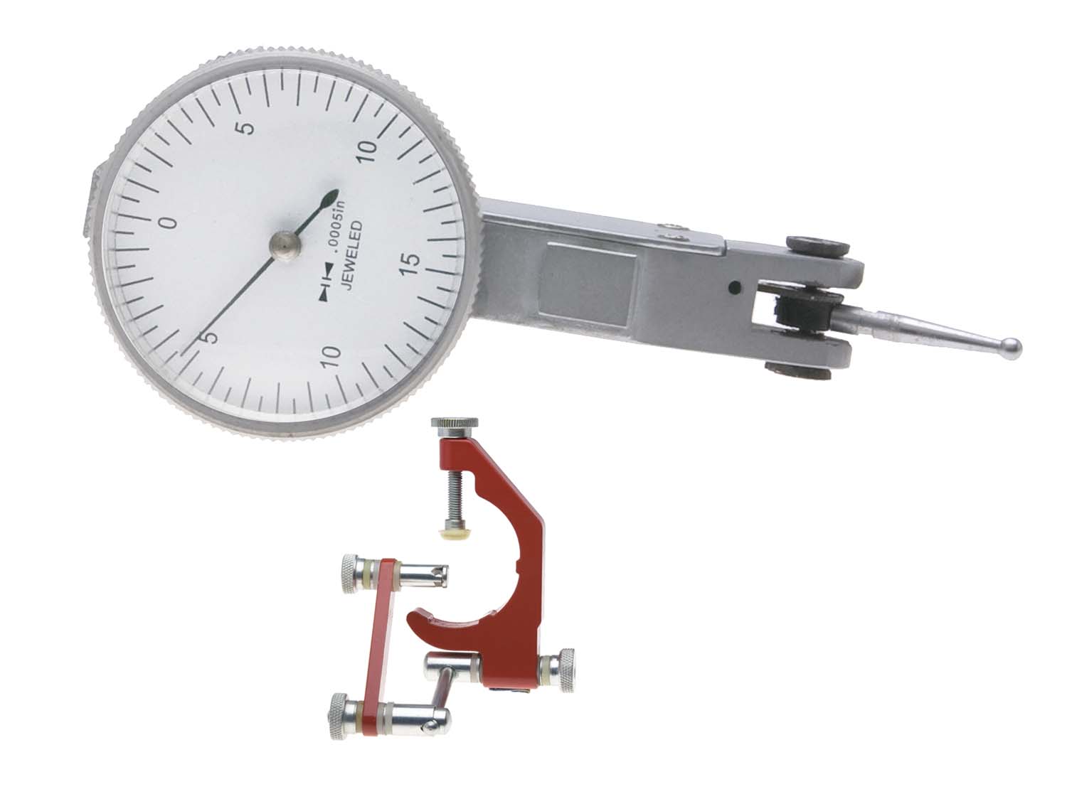 VME DT-3ST 0.0005" Dial Test Indicator (small face) plus ACC-IH22 quill holder VME DT-3ST 0.0005" Dial Test Indicator (small face) plus ACC-IH22 quill holder