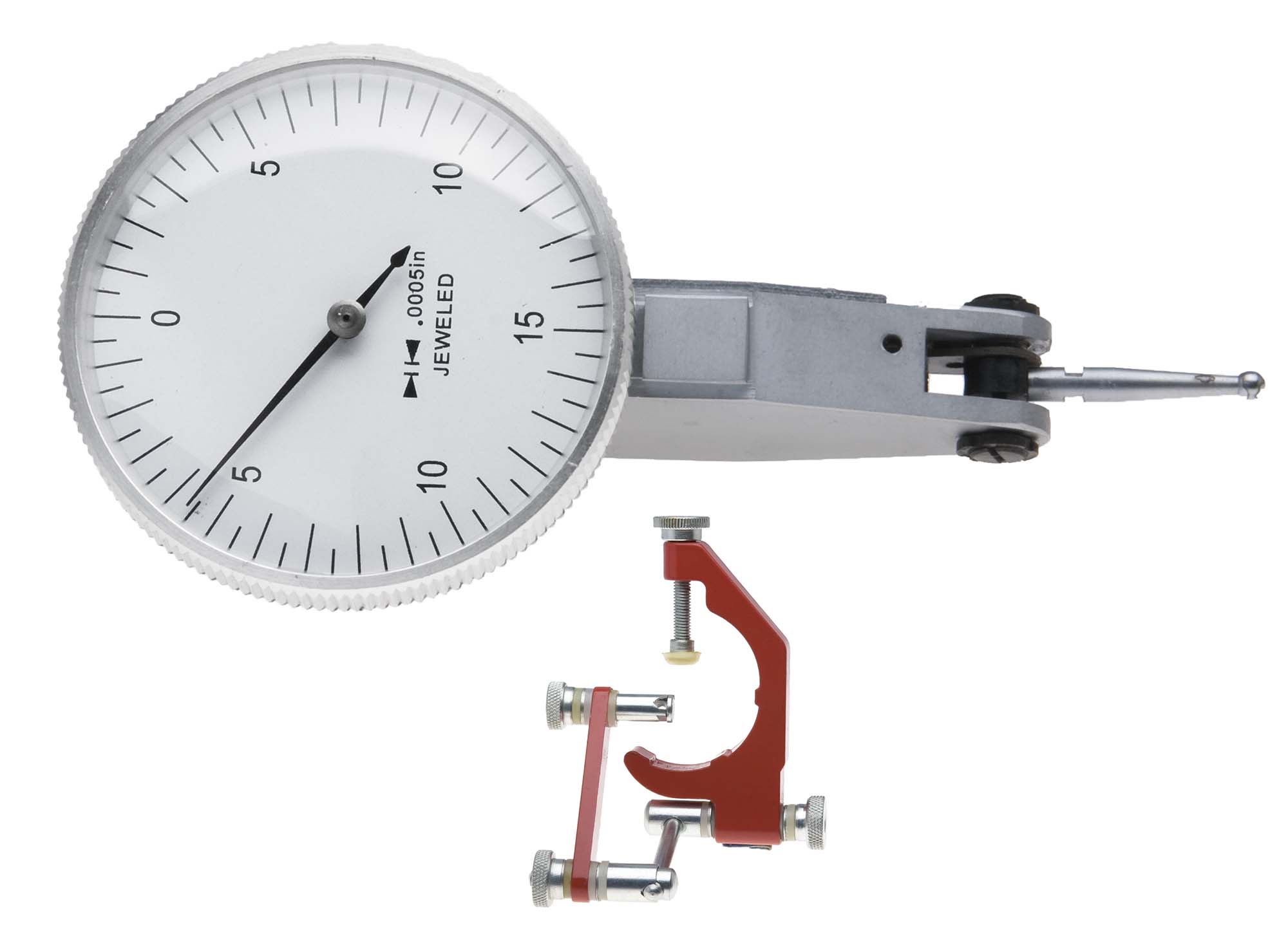 VME DT-35 -ST 0.0005" Dial Test Indicator (large face) plus ACC-IH22 quill holder VME DT-35 -ST 0.0005" Dial Test Indicator (large face) plus ACC-IH22 quill holder