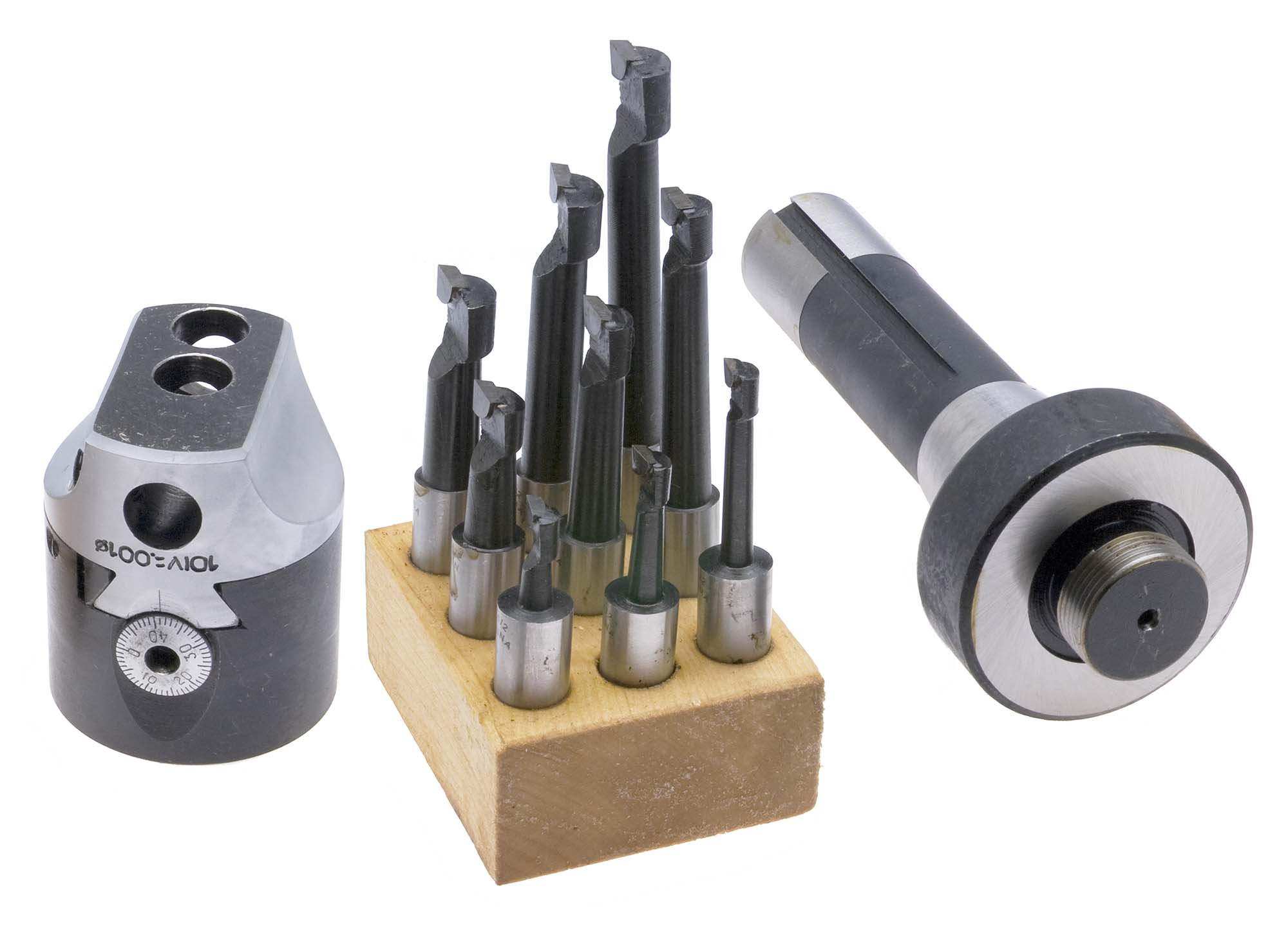 BHS-23  Boring Head Set, 2" Head plus 3 Morse Taper Shank(tang) and 1/2" Carbide Tip Boring Bar Set