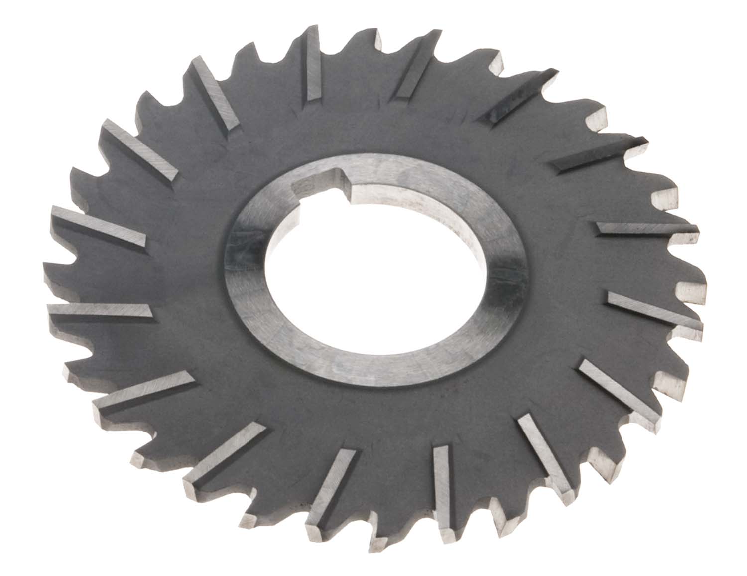 4" OD x 1/4 " Thick x 1" ID Staggered Tooth Slitting Saw, High Speed Steel