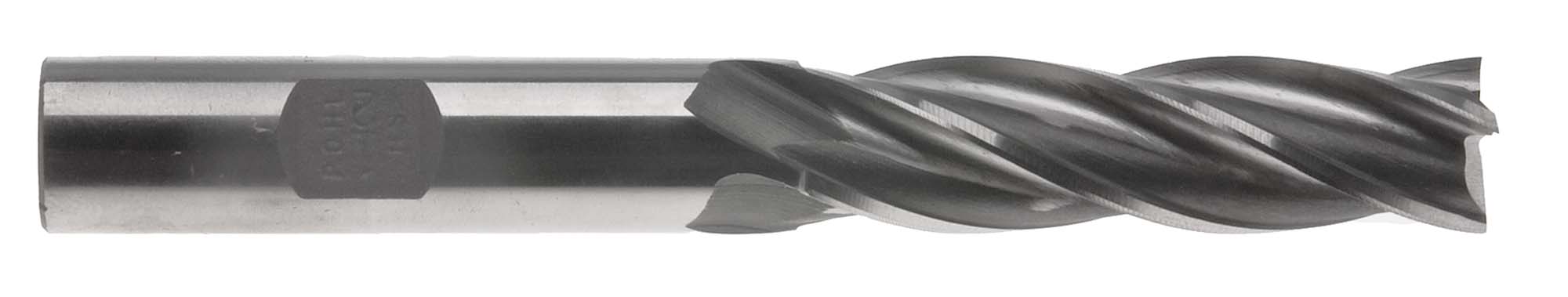 EM-FL40A  1-1/4" 4 Flute Long End Mill - 1-1/4" Shank, High Speed Steel