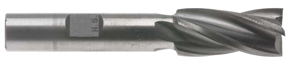 EM-F15  15/32" Single End 4 Flute End Mill with 3/8" Shank, High Speed Steel