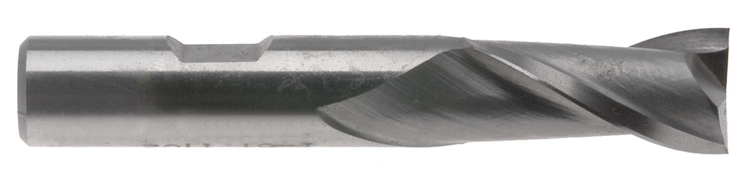 EM-G7  7/32" Single End 2 Flute End Mill - 3/8" Shank, High Speed Steel