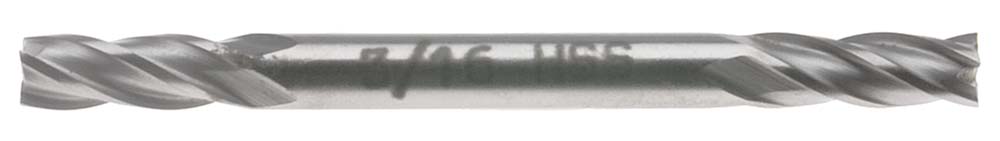 EM-BS1164  11/64" 4 Flute Double End Mill, 3/16" Shank, High Speed Steel