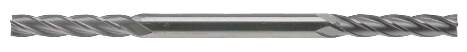 EM-BX6  3/16" 4 Flute Long  Double End Mill, 3/16" Shank, High Speed Steel