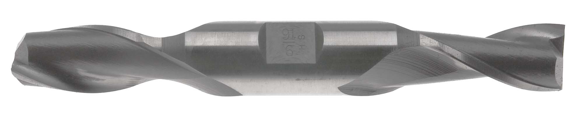 EM-C14  7/16" Double End 2 Flute End Mill, High Speed Steel,  1/2" Shank