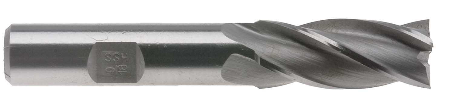 EM-FC20X 5/8" 4 Flute Single End Center Cutting End Mill, High Speed Steel  - 1/2" Shank