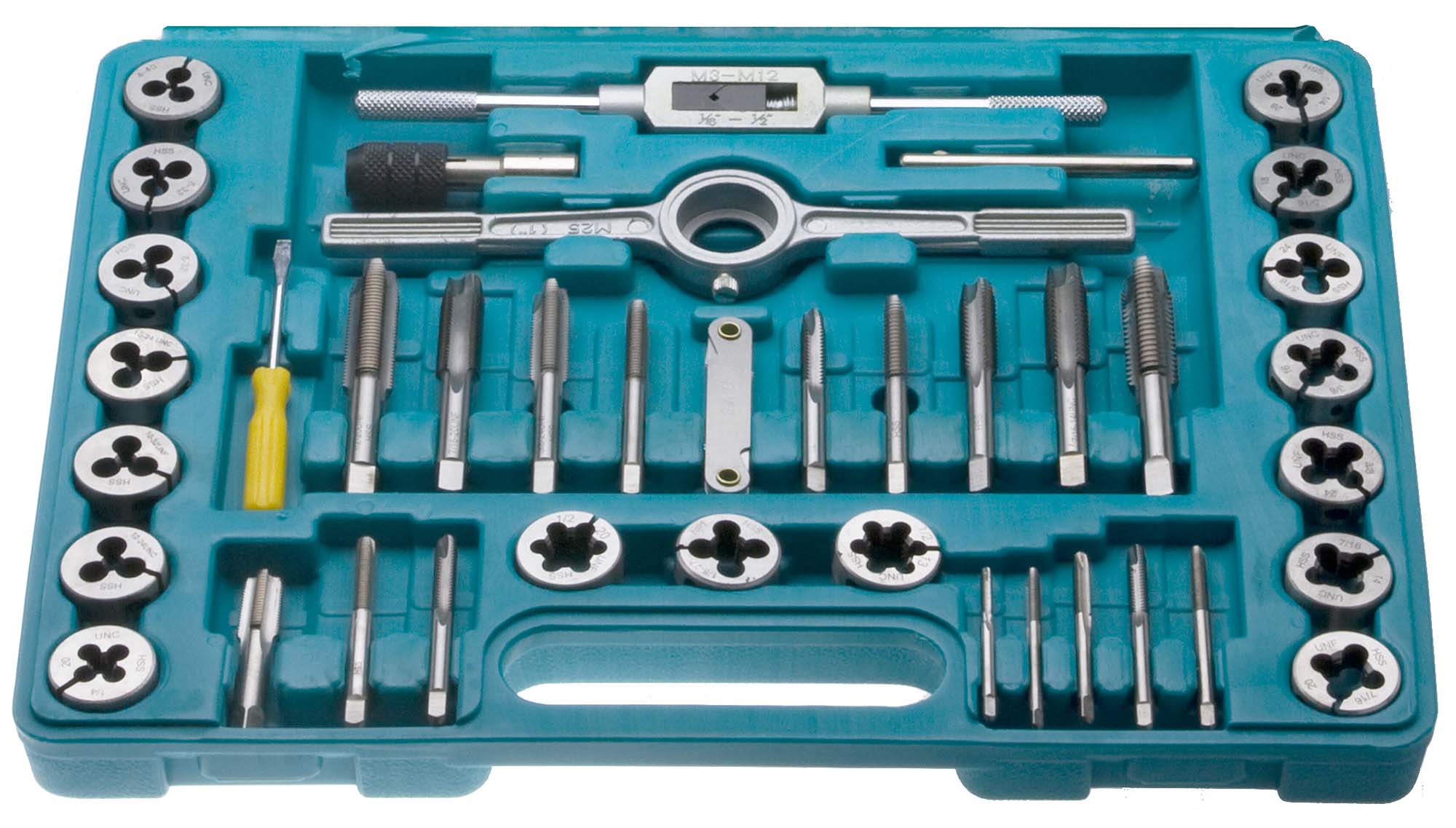 36 Piece Metric (mm size) High Speed Steel Tap and Die Set